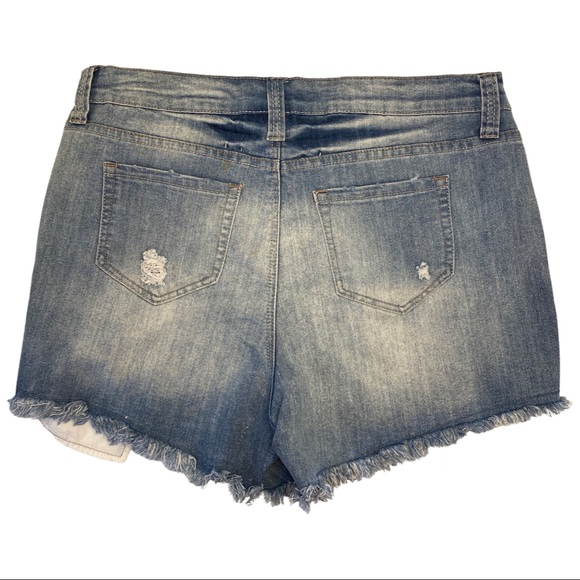 Destructed Jean Cut-Off Shorts. NWOT - Picture 7 of 10